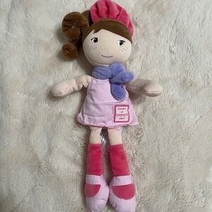 Camille Doudou et Compagnie Paris Girl Doll Plush Brown Hair Freckles